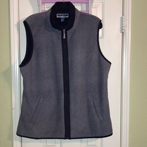 Charter Club Gray Sleeveless Jacket
